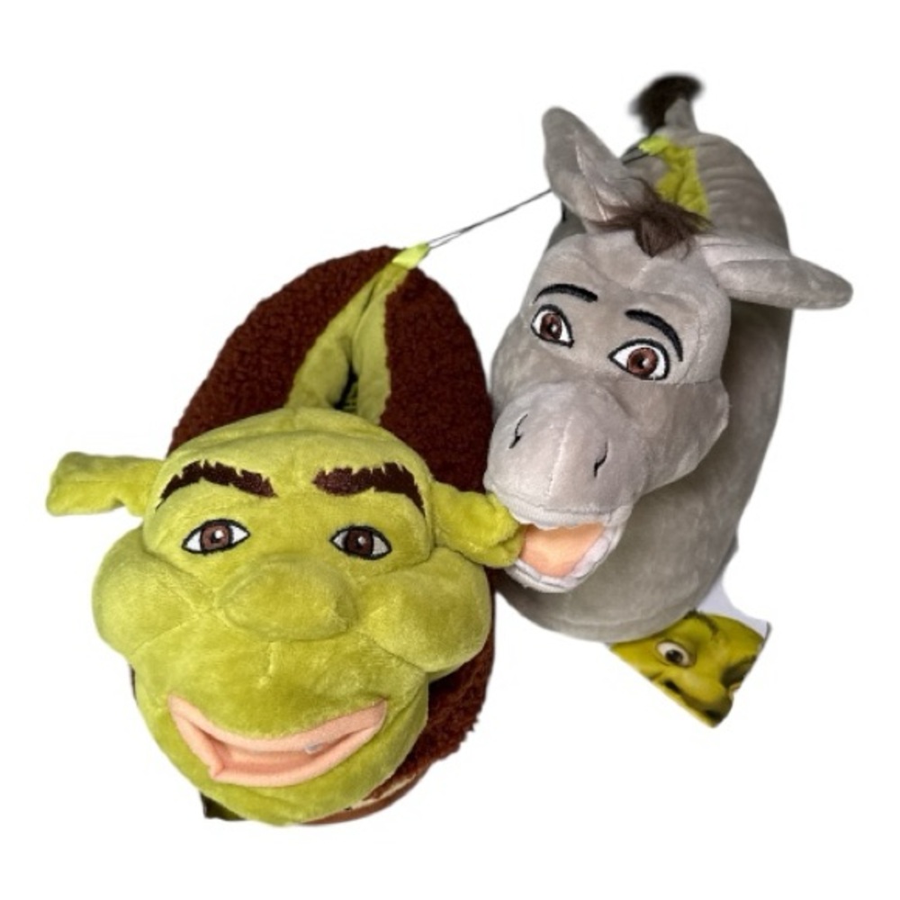 NEW! Shrek and Donkey Men’s 3D Plush Slippers Size 9/10